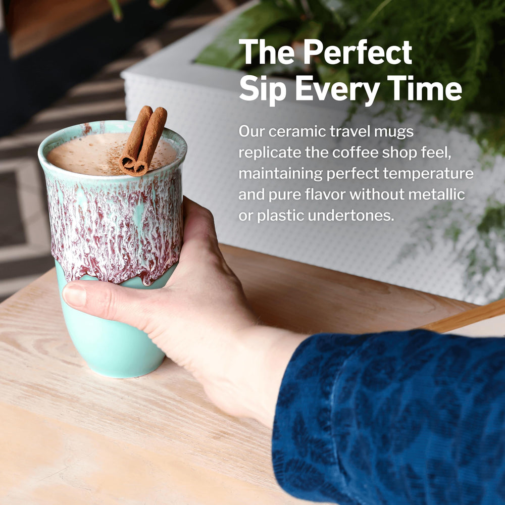 NOVA CERAMICS mug dans porte-gobelet de voiture pour transport sécurisé