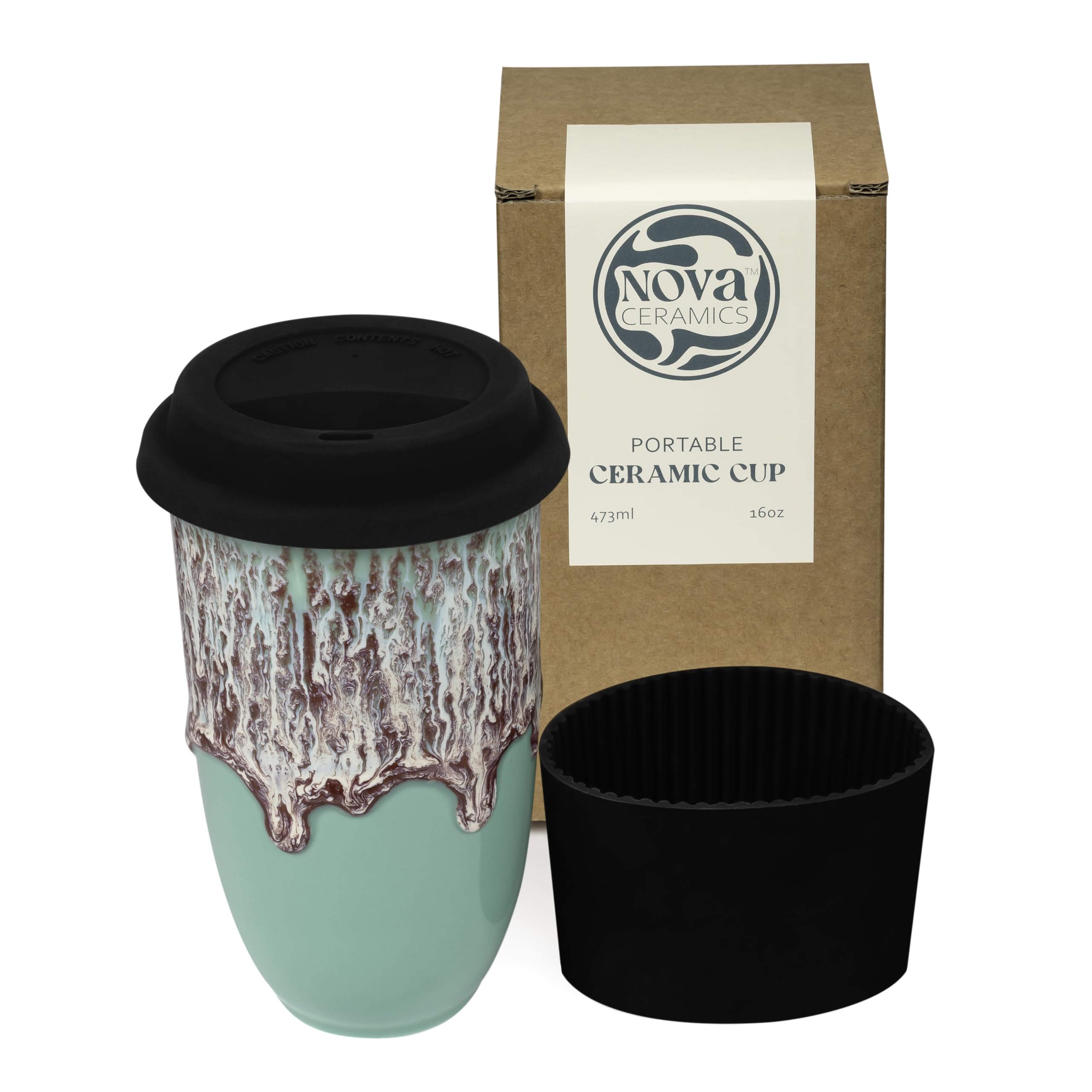 NOVA CERAMICS mug face avant montrant le design Nebula et l'élégance