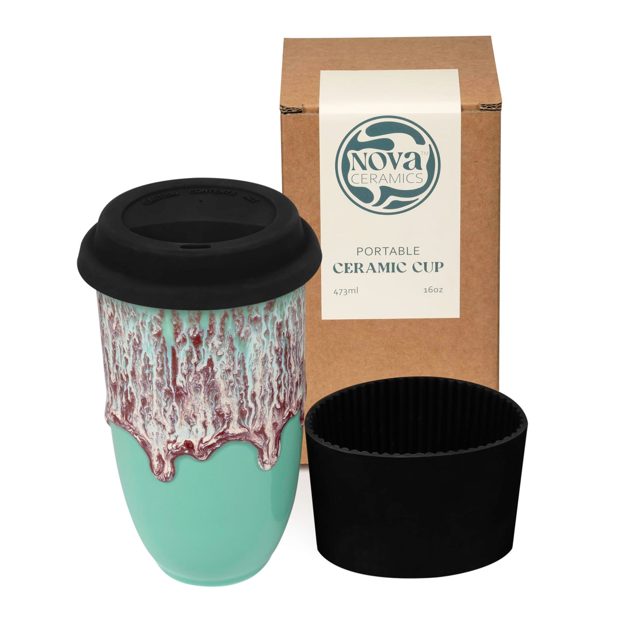 NOVA CERAMICS mug face avant montrant le design Nebula et l'élégance