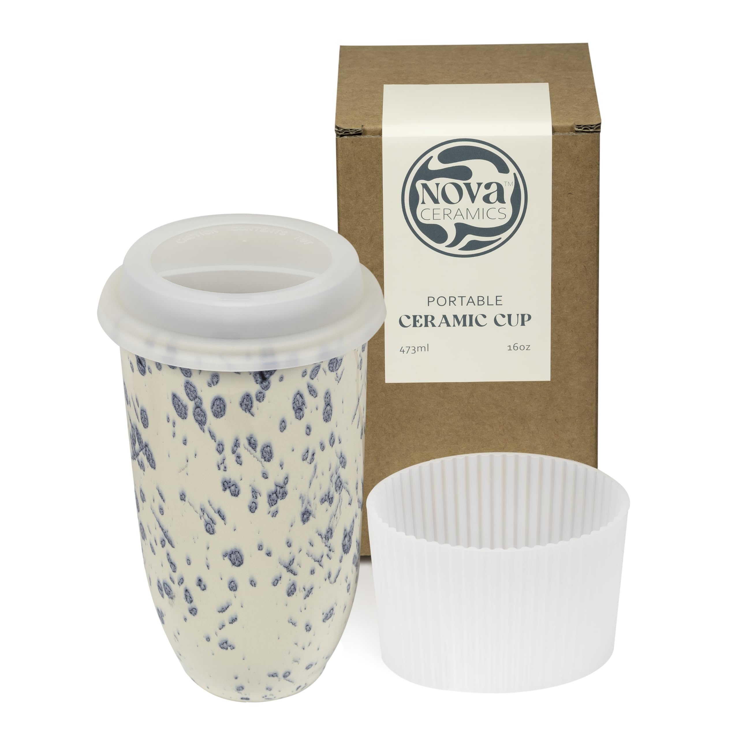NOVA CERAMICS mug orchid face avant montrant design élégant et praticité