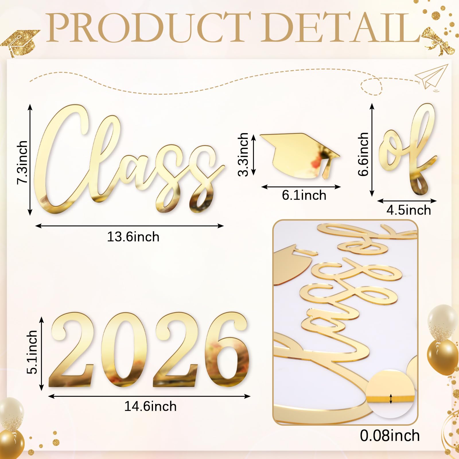 Novabright gros plan acrylique miroir montrant texture dorée et brillance