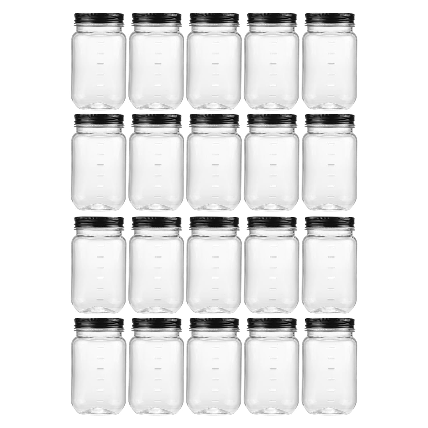 novelinks bocal 16 oz face montrant transparence et organisation