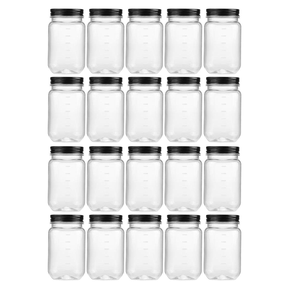 novelinks bocal 16 oz face montrant transparence et organisation