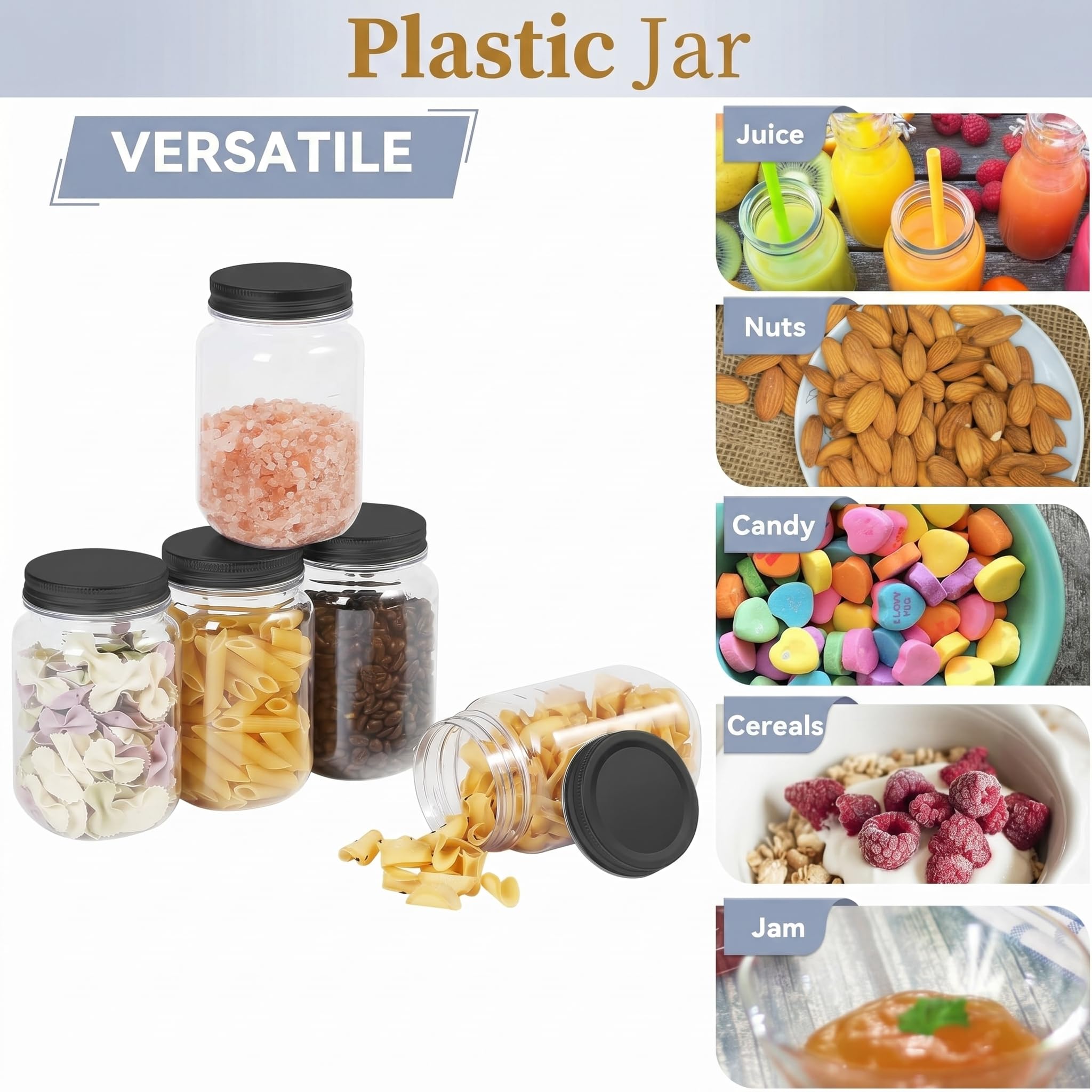 novelinks bocal 16 oz gros plan plastique transparent résistant