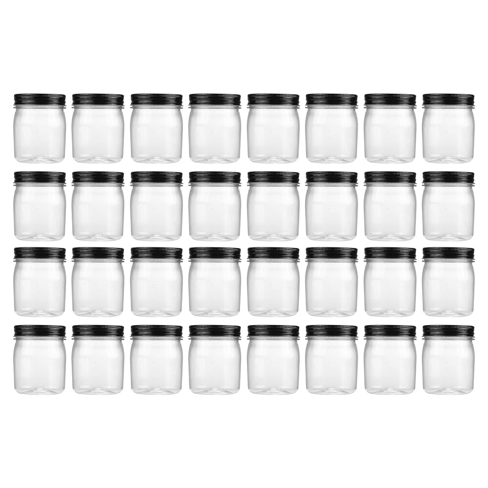 novelinks bocal plastique 8 oz face montrant clarté et rangement