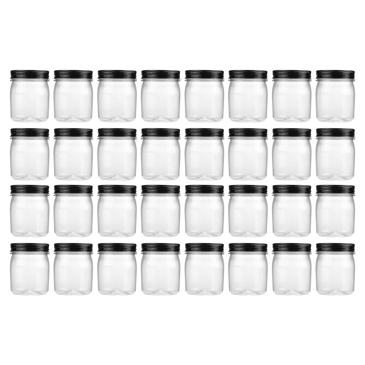 novelinks bocal plastique 8 oz face montrant clarté et rangement