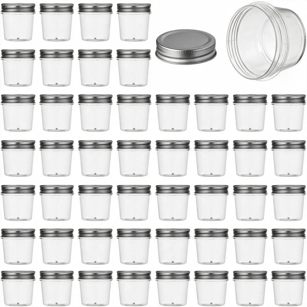 novelinks bocal plastique face montrant transparence et rangement facile