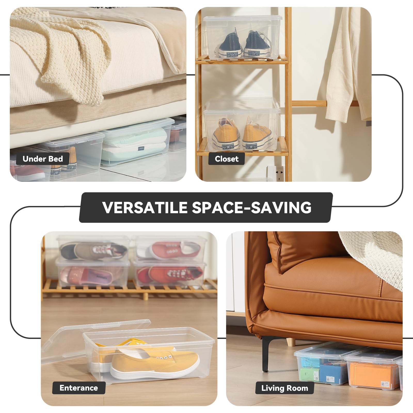 novelinks boîte contenant sandales montrant protection et visibilité des chaussures