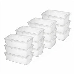 novelinks boîte transparente frontale montrant rangement visible et gain d'espace