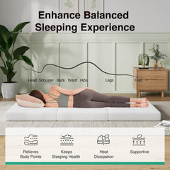 Novilla matelas plié facile à transporter pour rangement compact en voyage