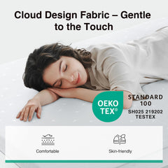 Novilla coupe transversale de mousse illustrant les deux couches pour soutien durable