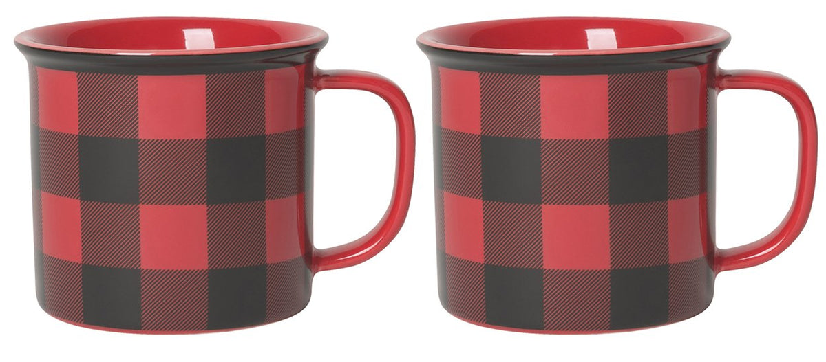 Now Designs tasse face avant affichant motif buffalo check chaleureux