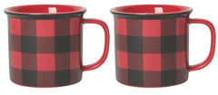 Now Designs tasse face avant affichant motif buffalo check chaleureux