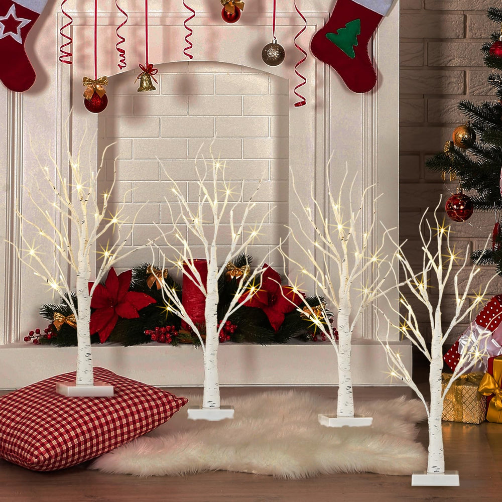 NOWSTO lot d'arbres en décor mariage apportant charme rustique et éclairage doux