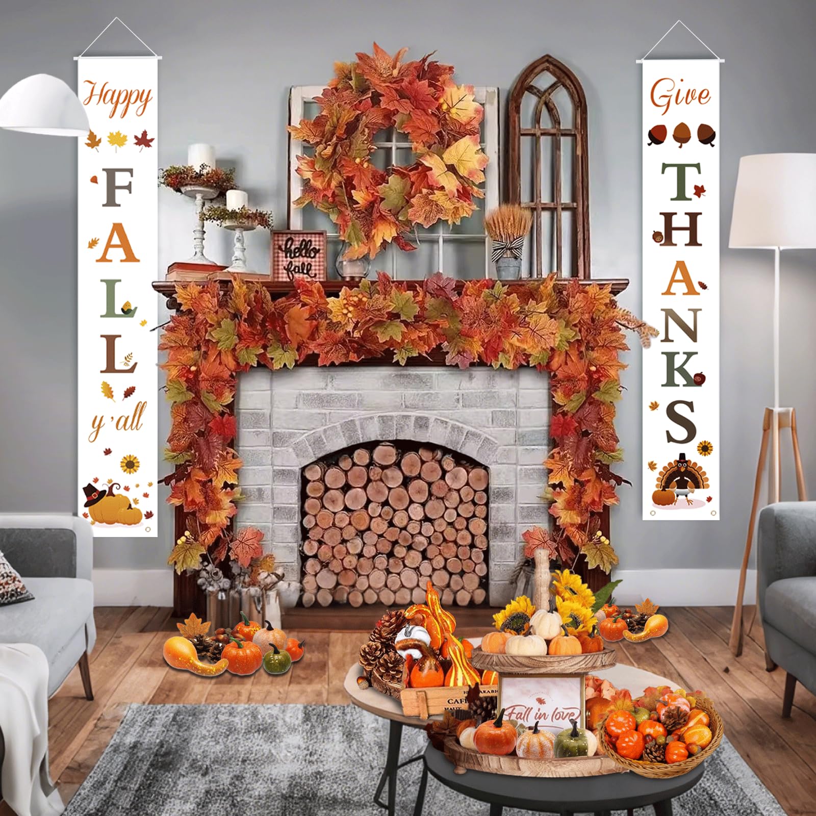 NQN porche décoré pour Thanksgiving invite convivialité et chaleur