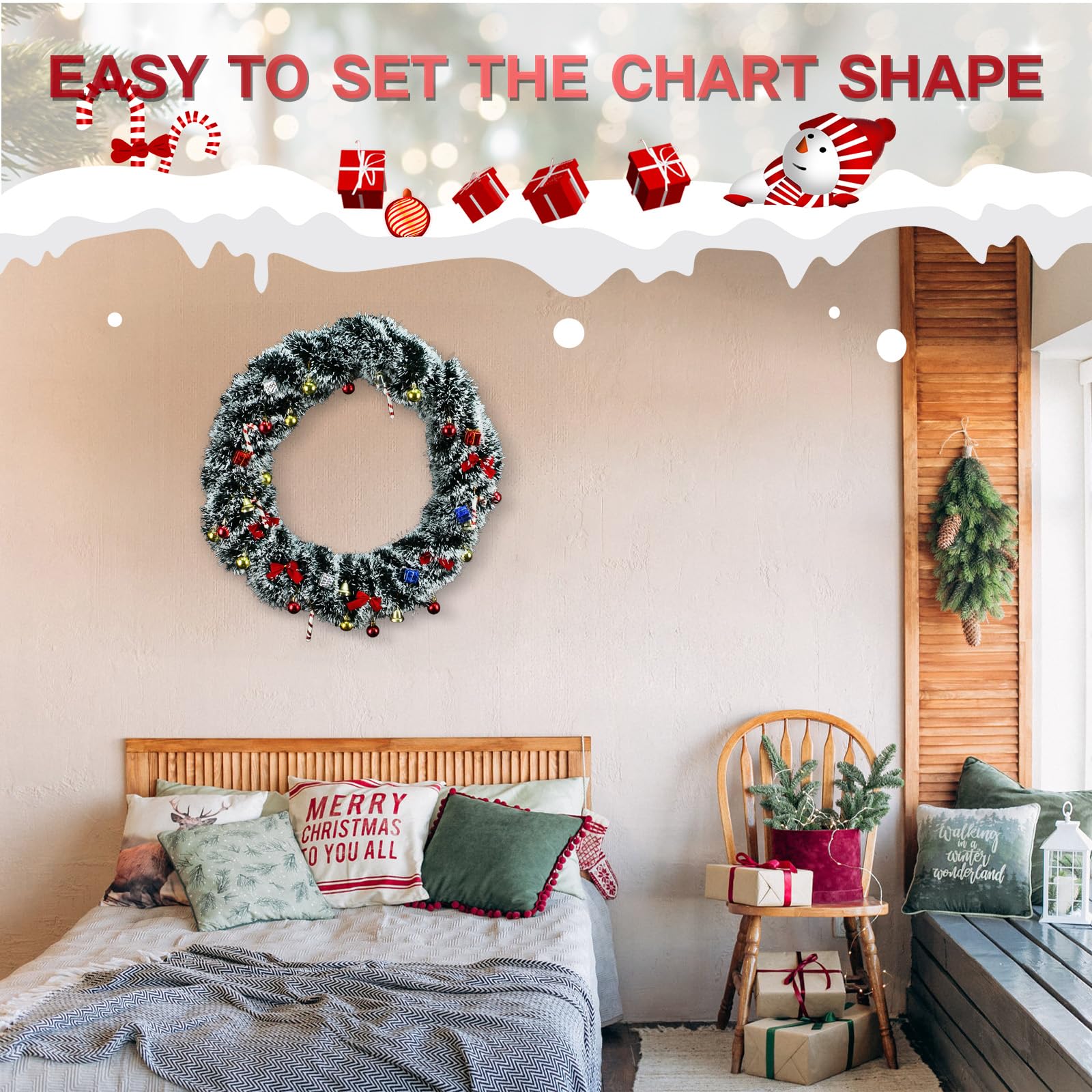 NQN assortiment d'ornements inclus apportant couleur et finition festive