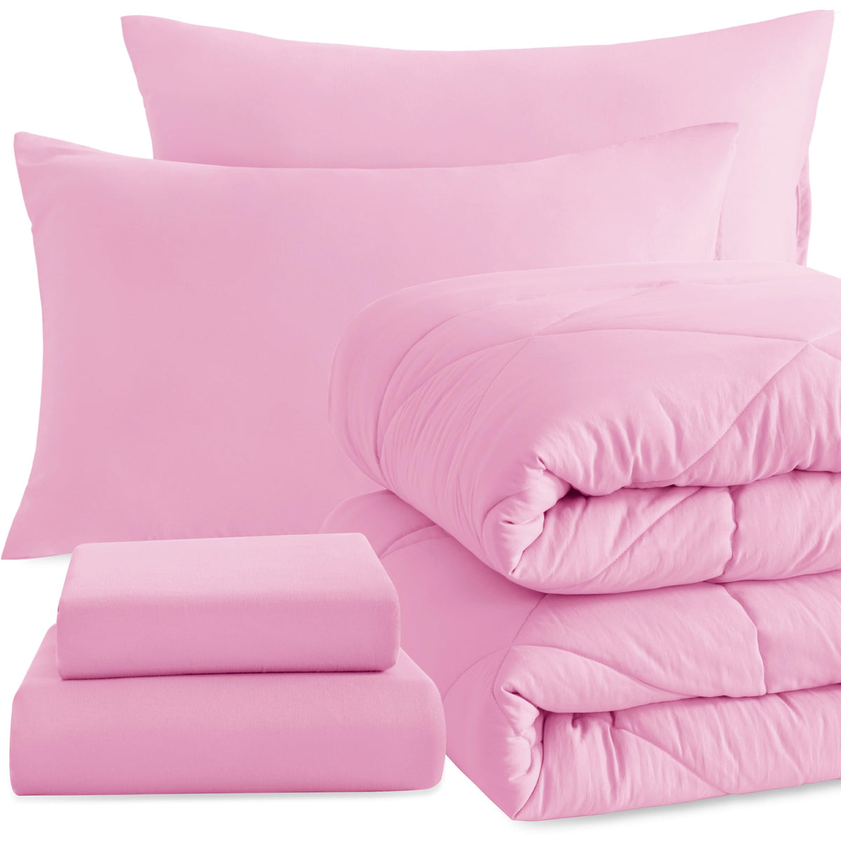 NTBAY couette rose vue frontale montrant chaleur et design uni
