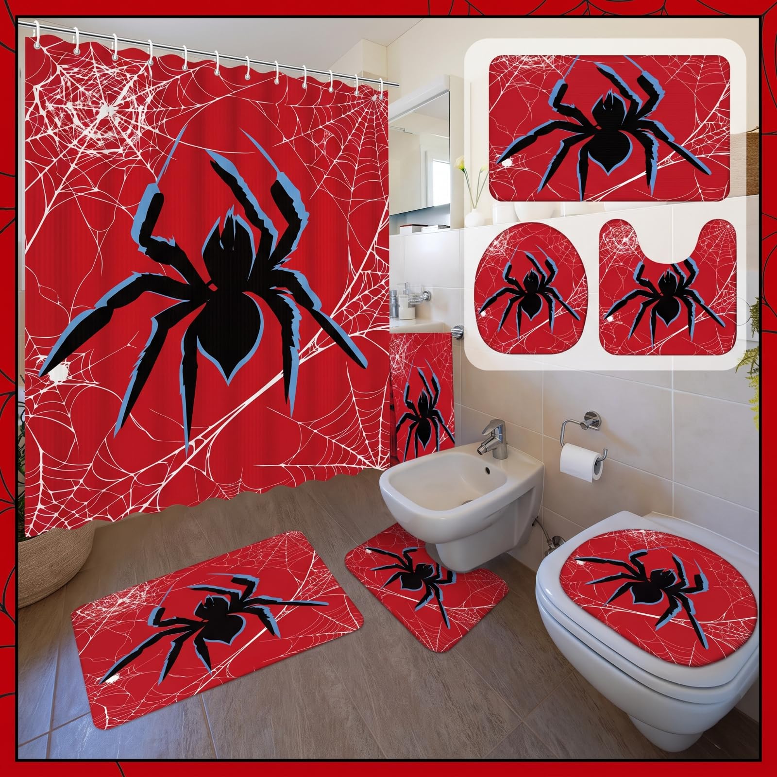 Nuanchu ensemble complet en situation décorative accordé pour salle de bain