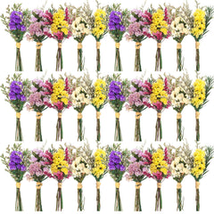 Nuanchu lot de 30 mini bouquets séchés présentés en ensemble pour décoration