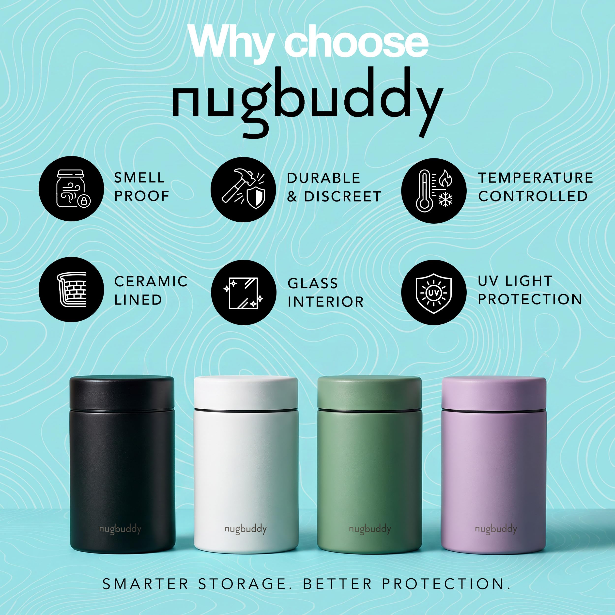 nugbuddy comparaison de taille dans une main illustrant le format compact 300 ml