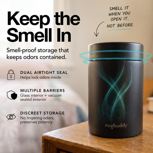 nugbuddy gros plan du joint sous vide montrant l'étanchéité durable et pratique