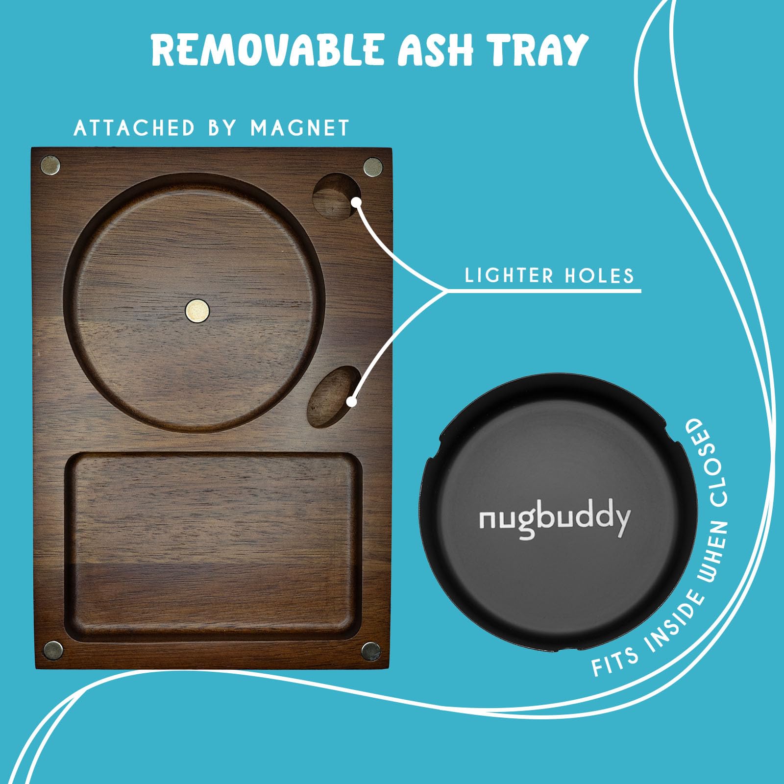 nugbuddy plateau utilisé dans une voiture maintien sécurisé et gain de place