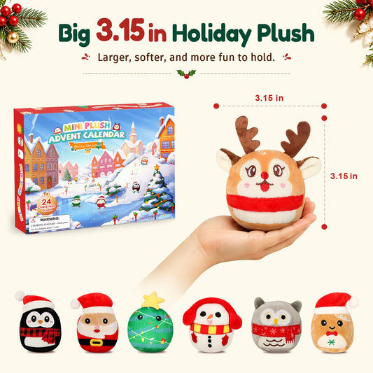 NUKBIL peluche Père Noël gros plan, douceur et finition soignée