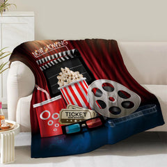 NuKuNsKf plaid face avant motif cinéma, apporte ambiance cosy