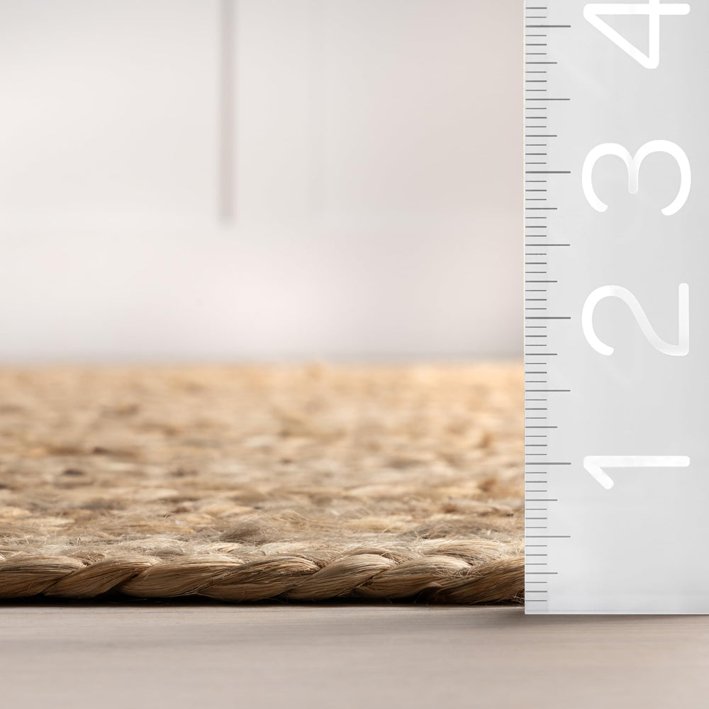 nuLOOM tapis rond en situation salon ajoutant chaleur à la pièce