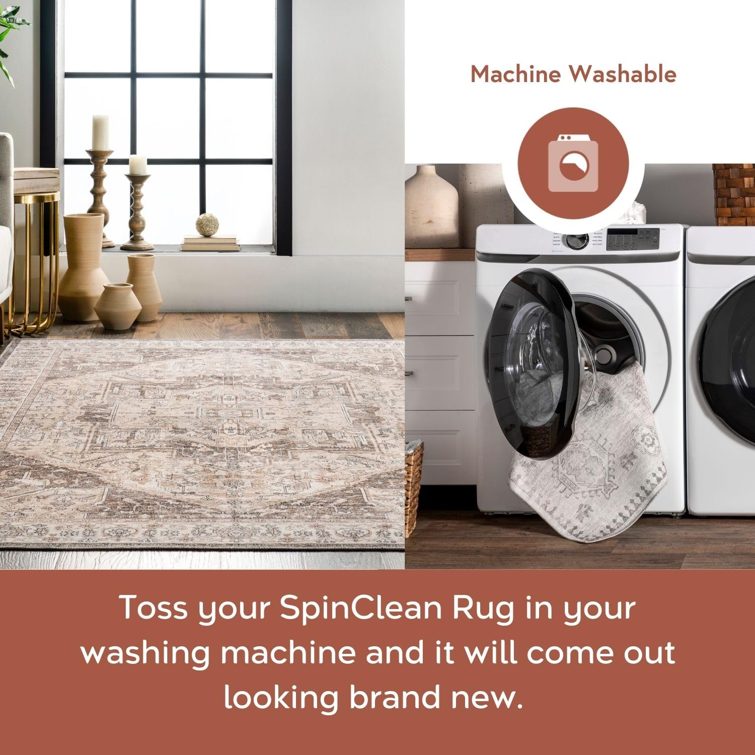 nuLOOM SpinClean dos antidérapant visible, stabilité et protection du sol