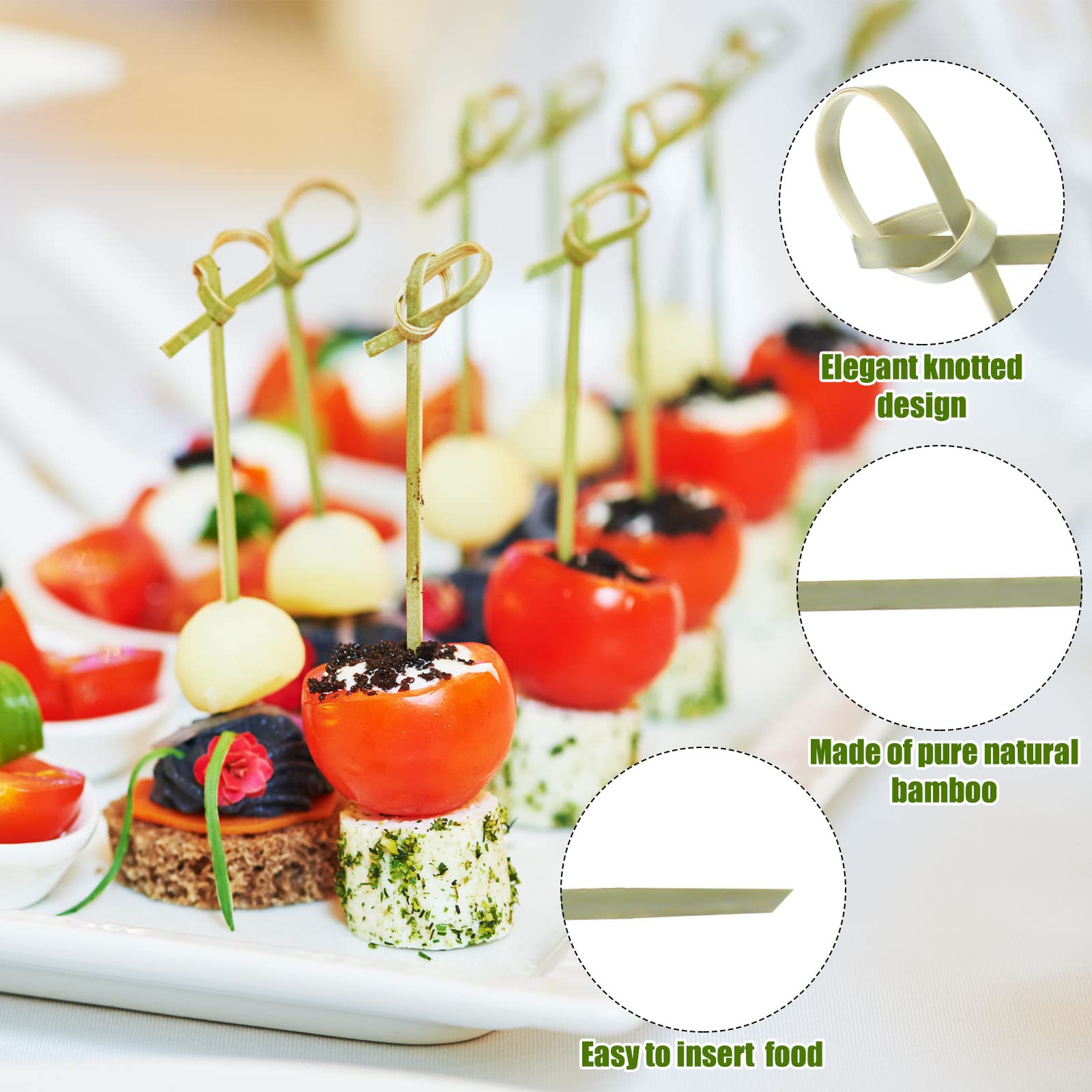 Nuogo détail de la pointe fine facilitant le piquage des amuse-bouches