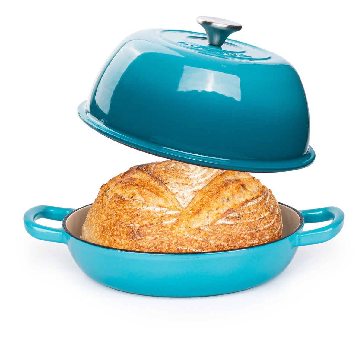 nuovva cocotte 26cm vue de face et couleur bleue élégante pour service
