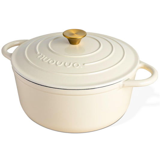 nuovva cocotte face avant 28 cm finition crème, design élégant durable
