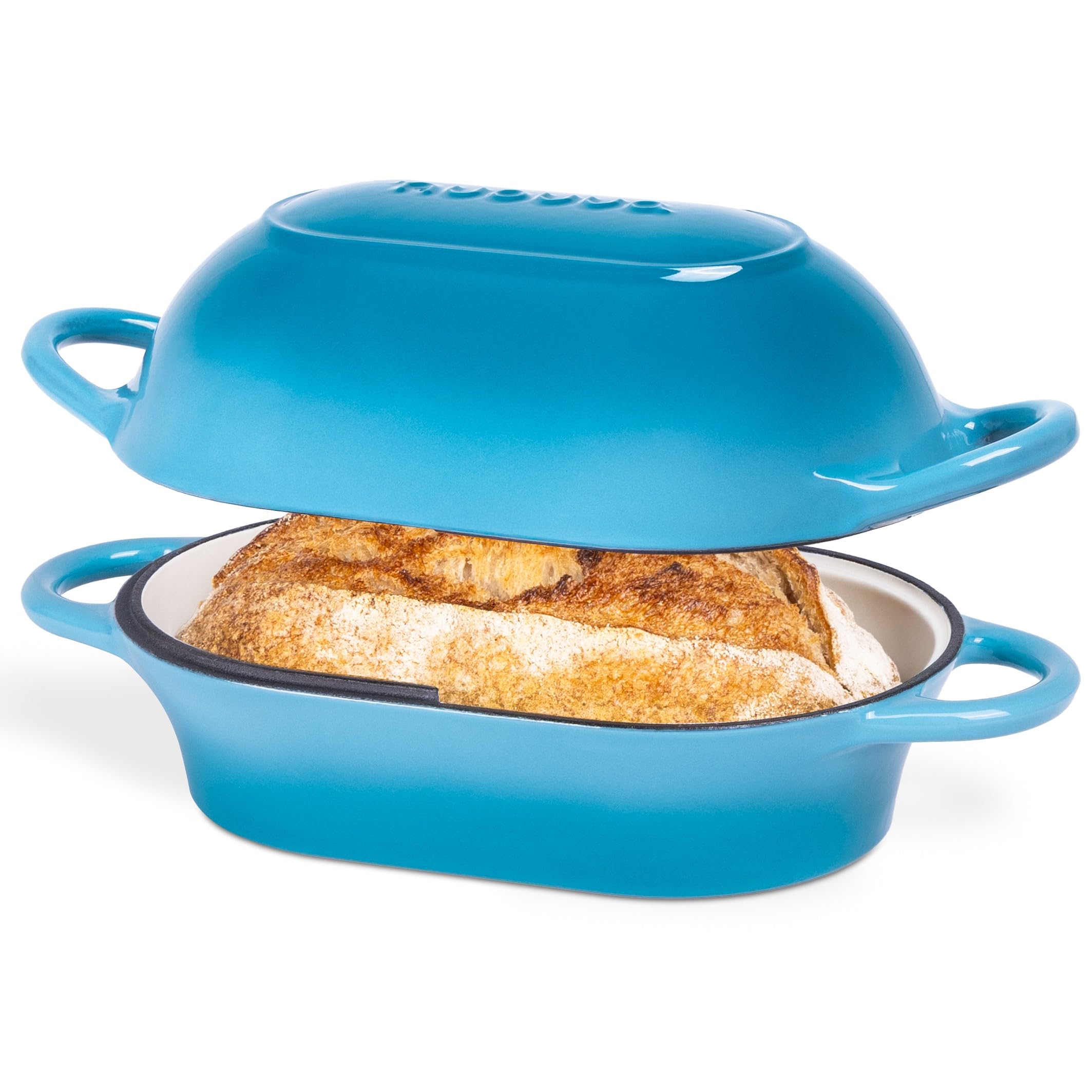 nuovva cocotte face bleu clair montrant design et qualité