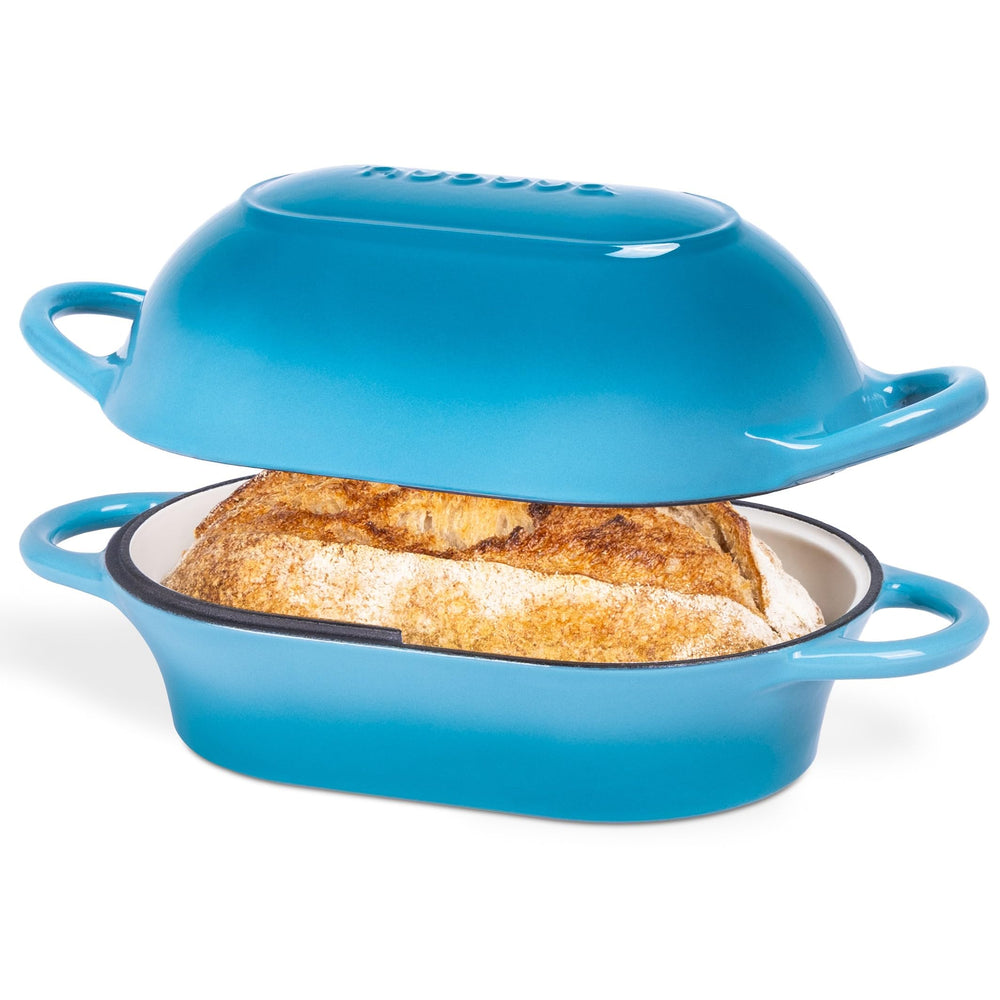 nuovva cocotte face bleu clair montrant design et qualité