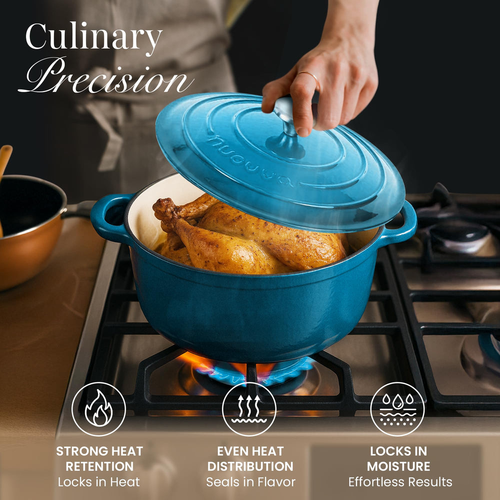 nuovva comparaison taille avec spatule illustrant capacité 6,4 qt