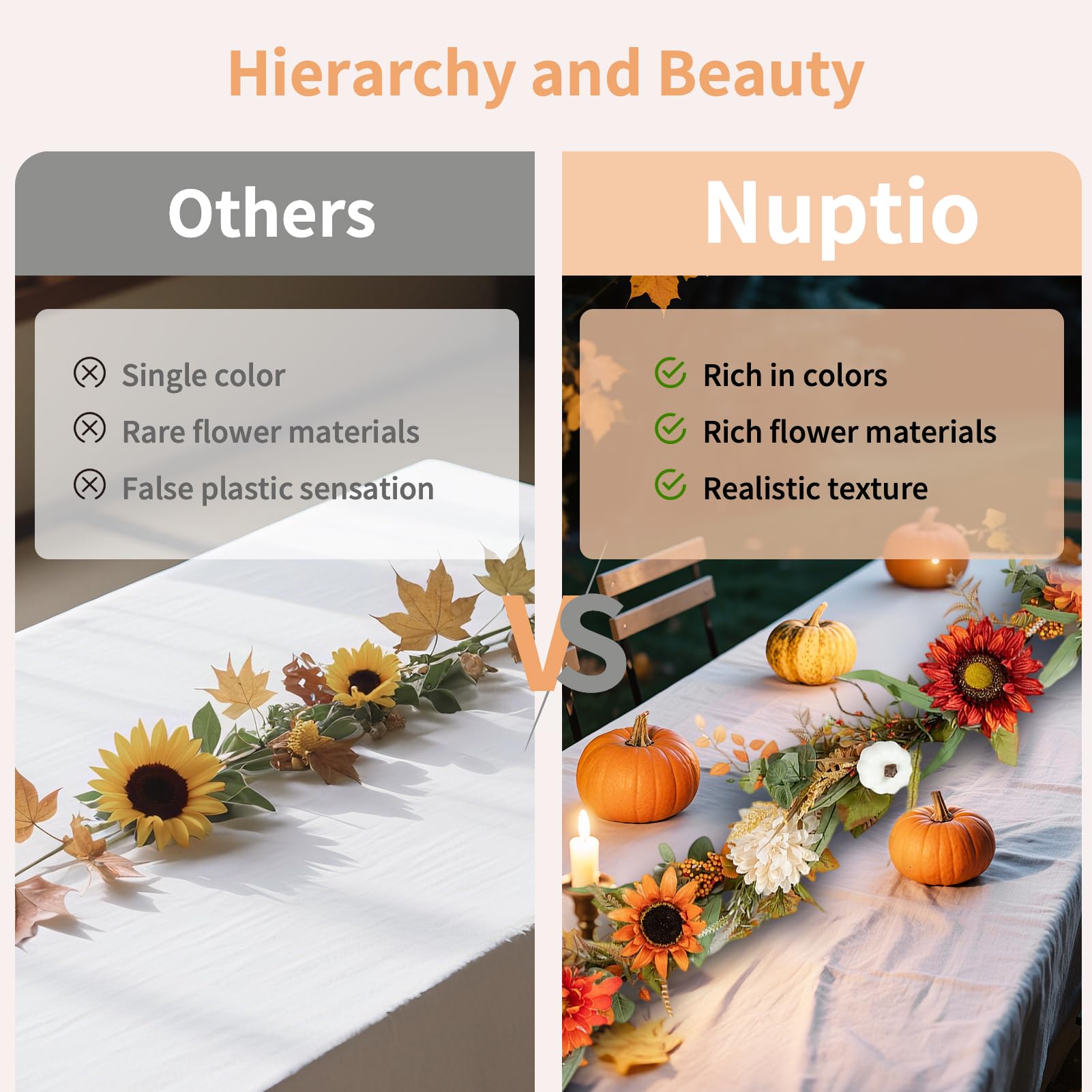 NUPTIO guirlande drapée sur manteau créant ambiance chaleureuse