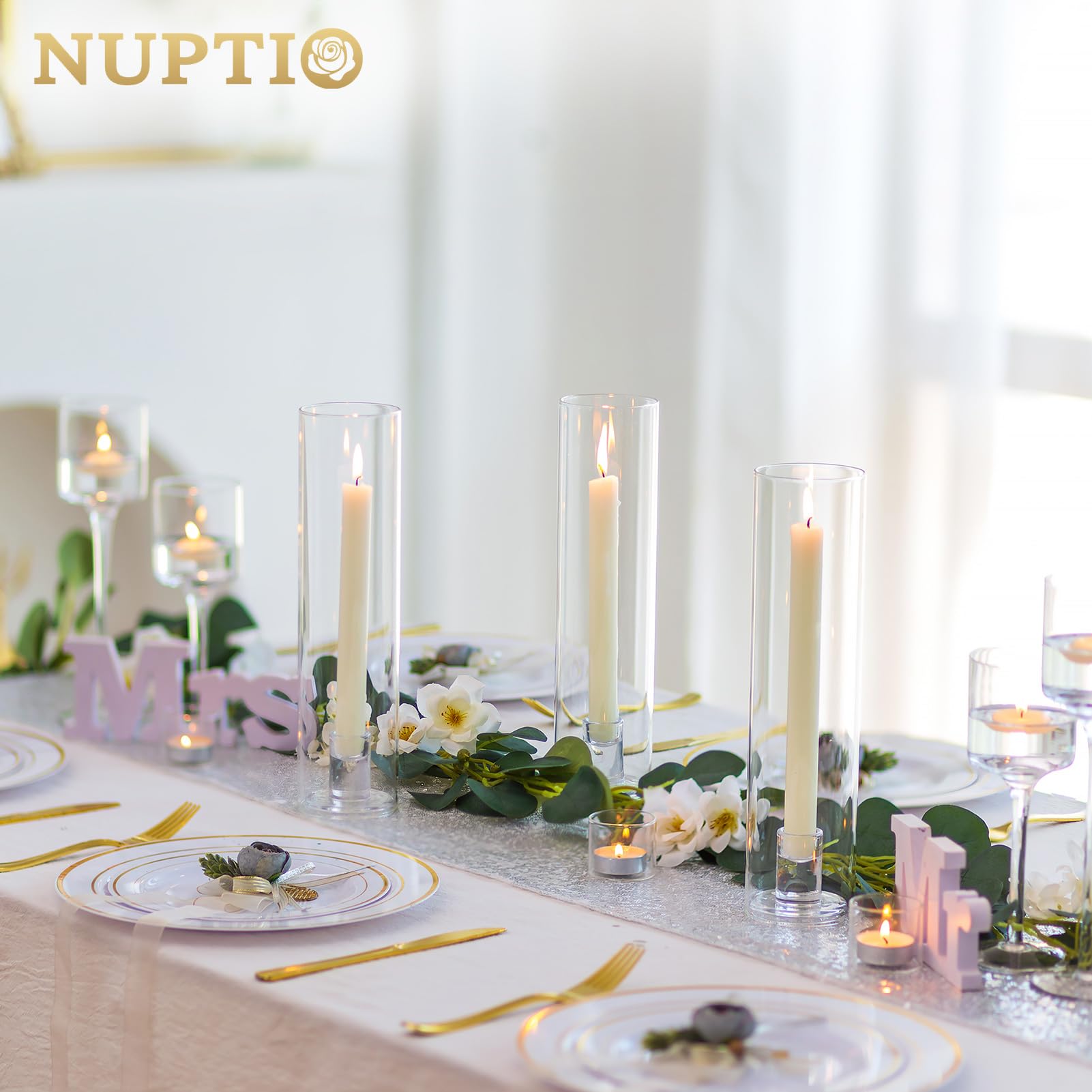 NUPTIO lot de six pièces idéal pour centres de table événementiels