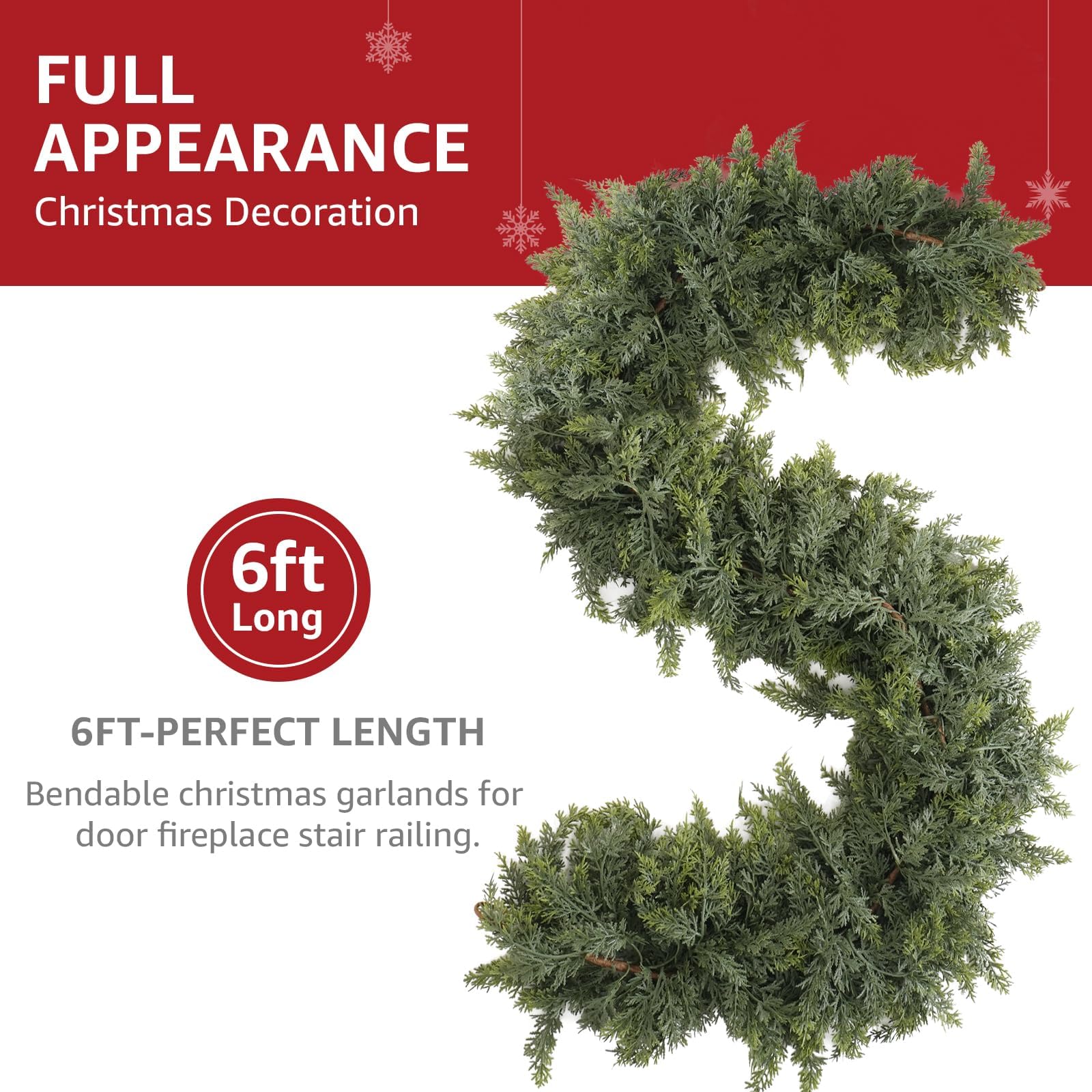 NUTIKAS guirlande enroulée sur rampe d'escalier apportant élégance festive