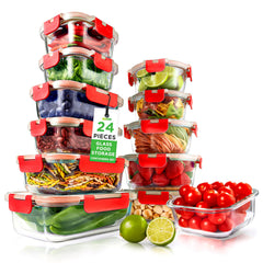 NutriChef vue avant du coffret montrant boîtes et couvercles, organise la cuisine