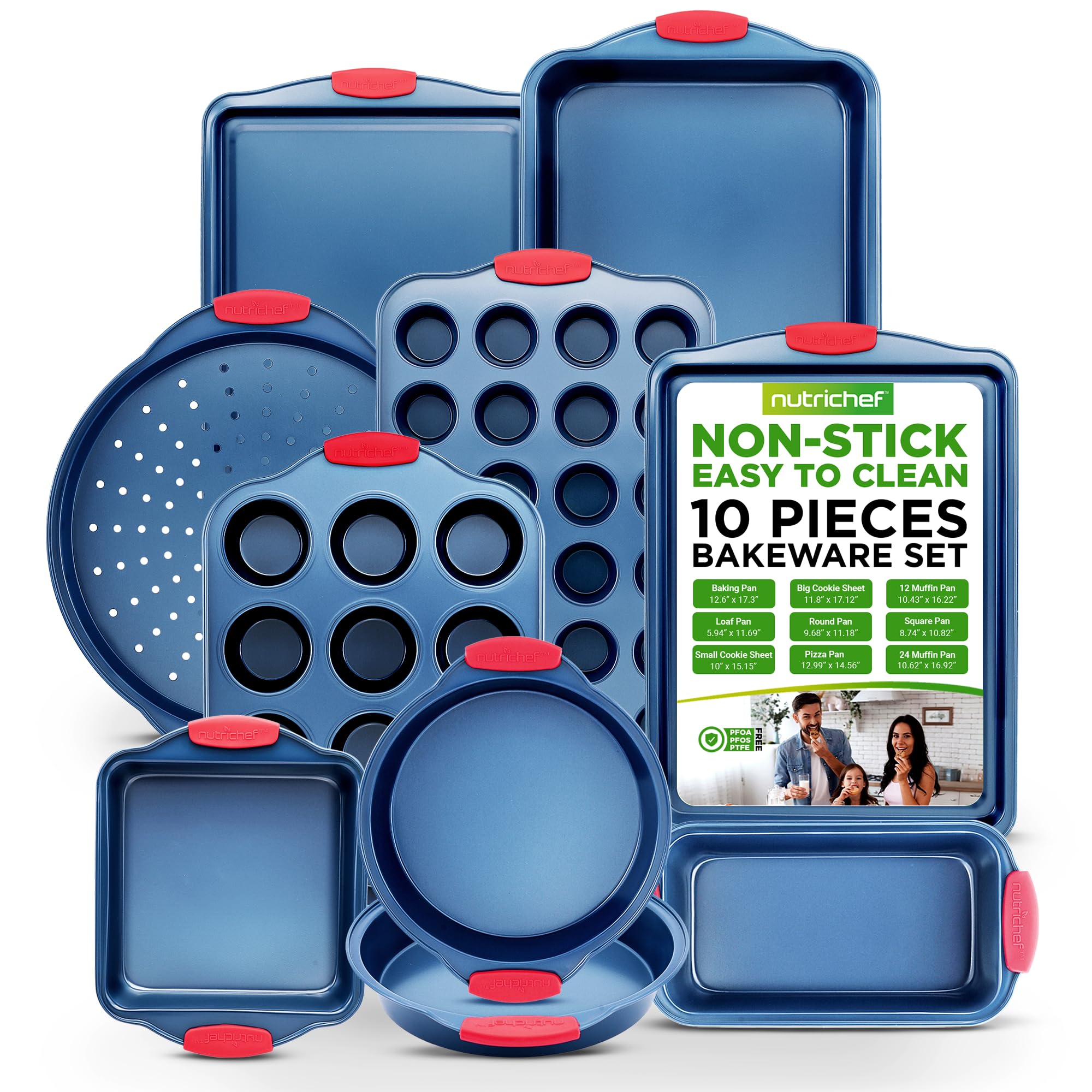 NutriChef ensemble face avant montrant toutes les pièces pour gain de place