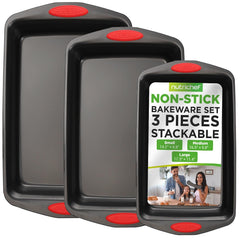 NutriChef ensemble trois plaques face montrant finition professionnelle et gain de temps