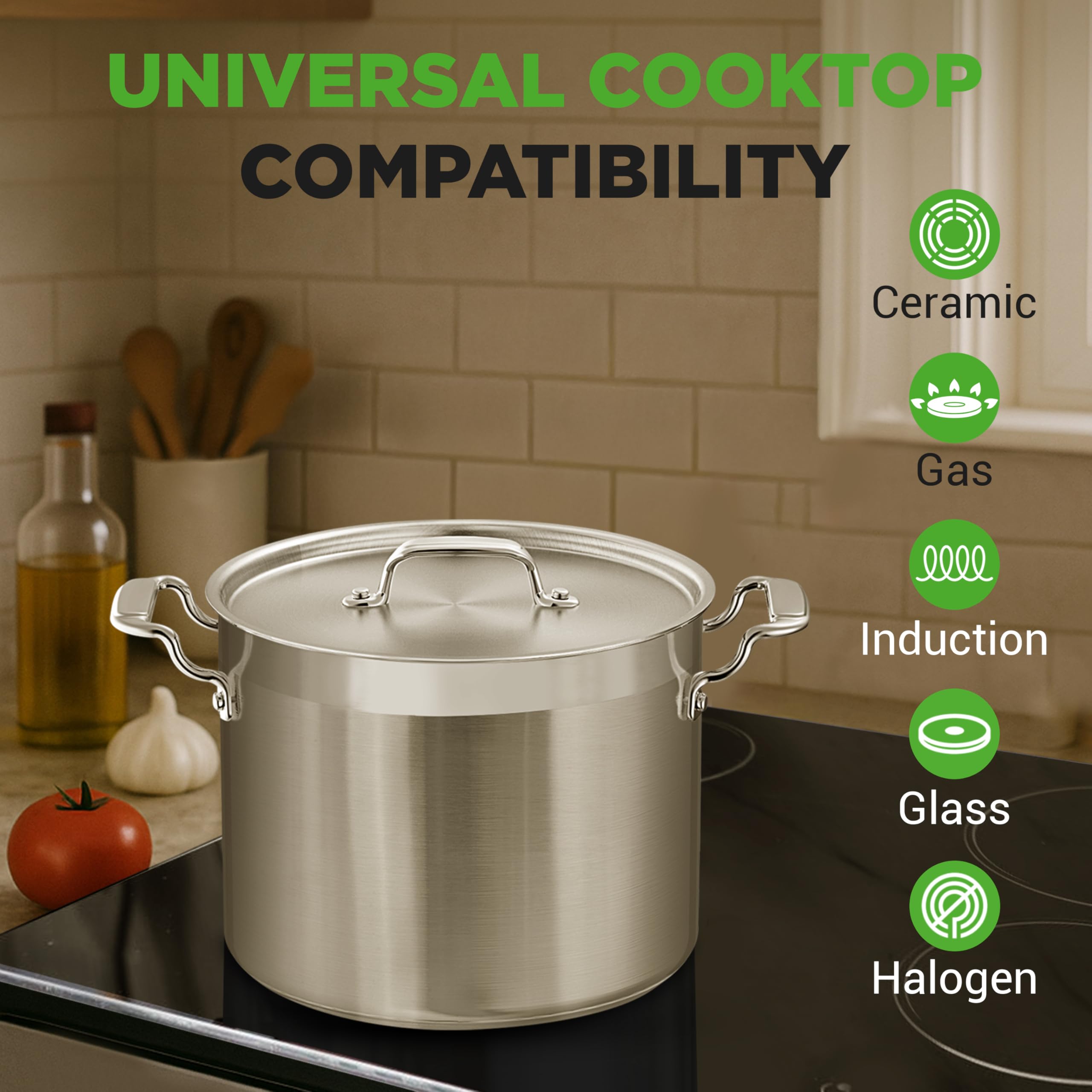NutriChef comparaison taille à côté d'objets pour visualiser la capacité 14 quart