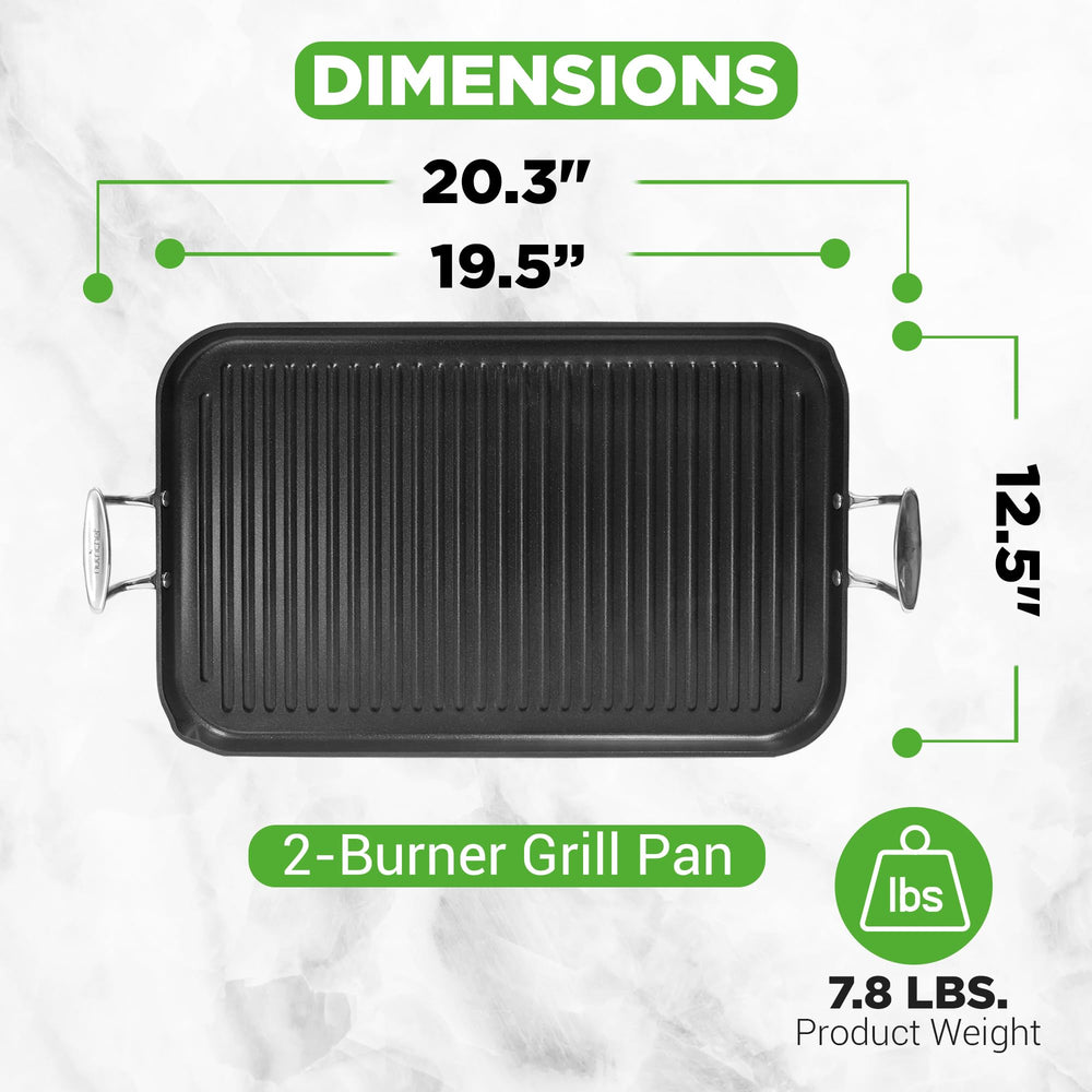 NutriChef gros plan des rainures montrant marques de grill appétissantes