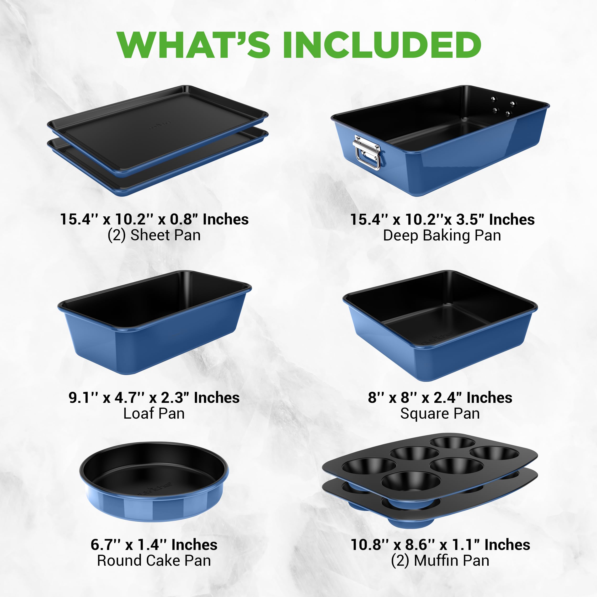 NutriChef gros plan du revêtement antiadhésif montrant surface lisse pour démoulage facile