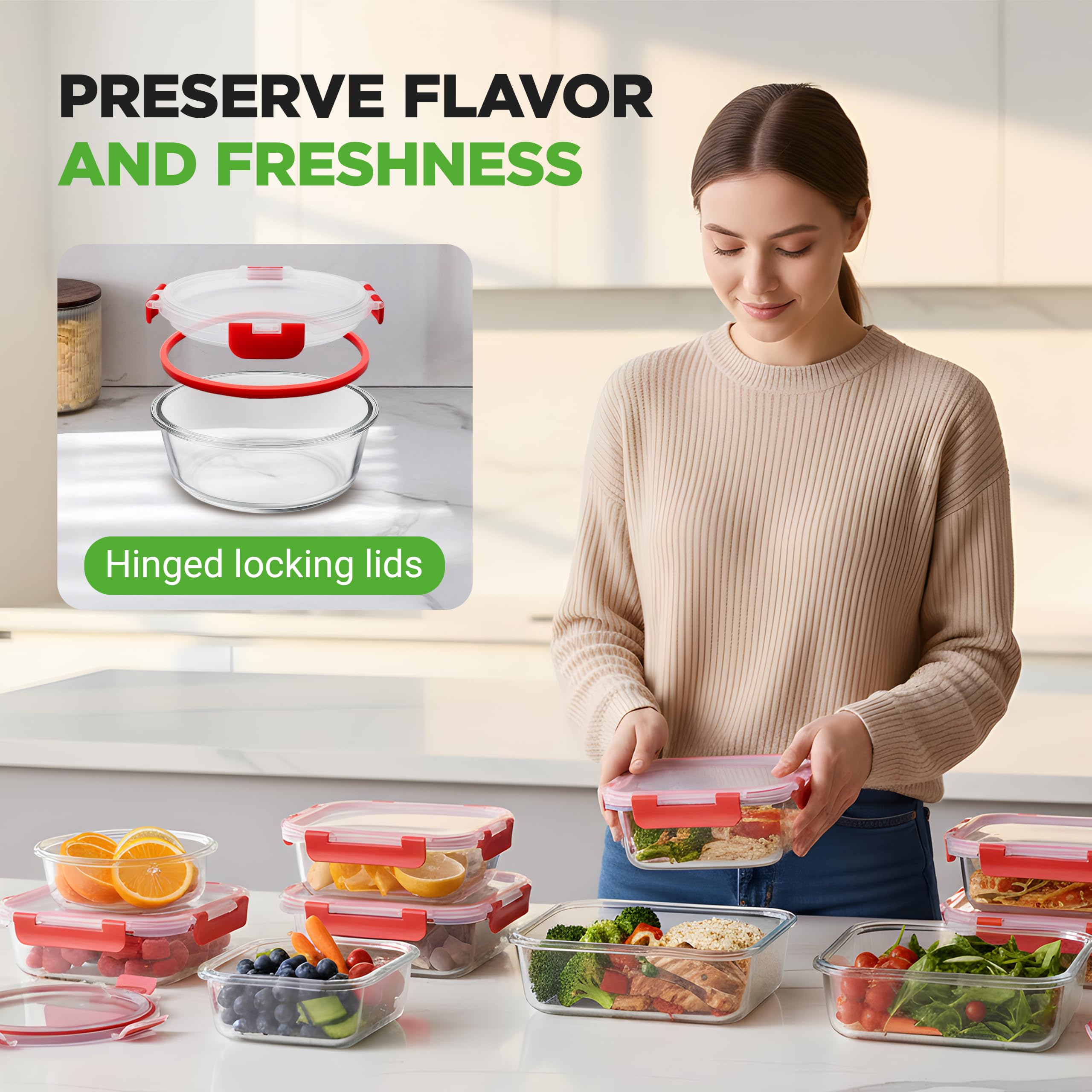 NutriChef gros plan verre borosilicate, résistance thermique pour cuisson