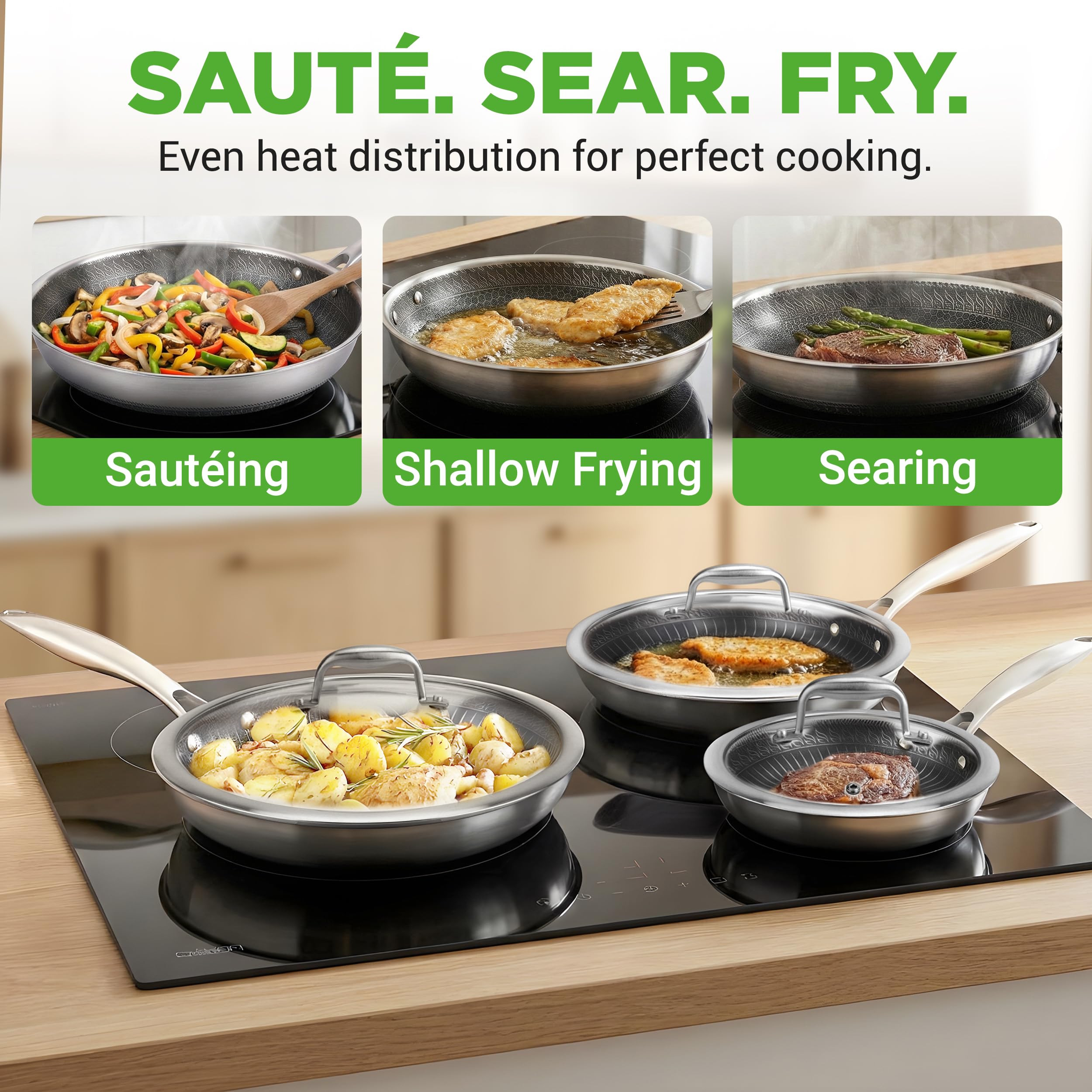 Image NutriChef mise en scène cuisine montrant ensemble prêt à l'usage