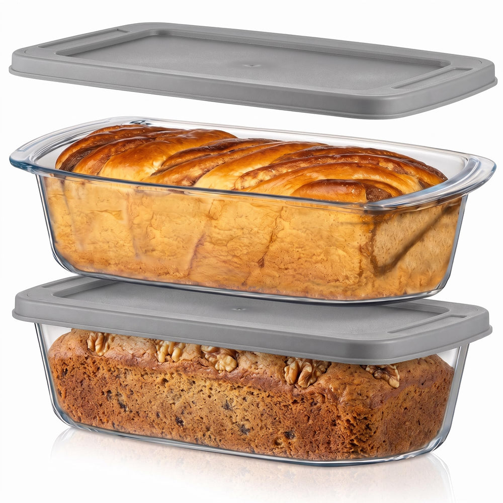NutriChef moule à cake devant montrant la forme et finition, pratique