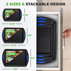 NutriChef plaques empilées économisant espace et facilitant rangement