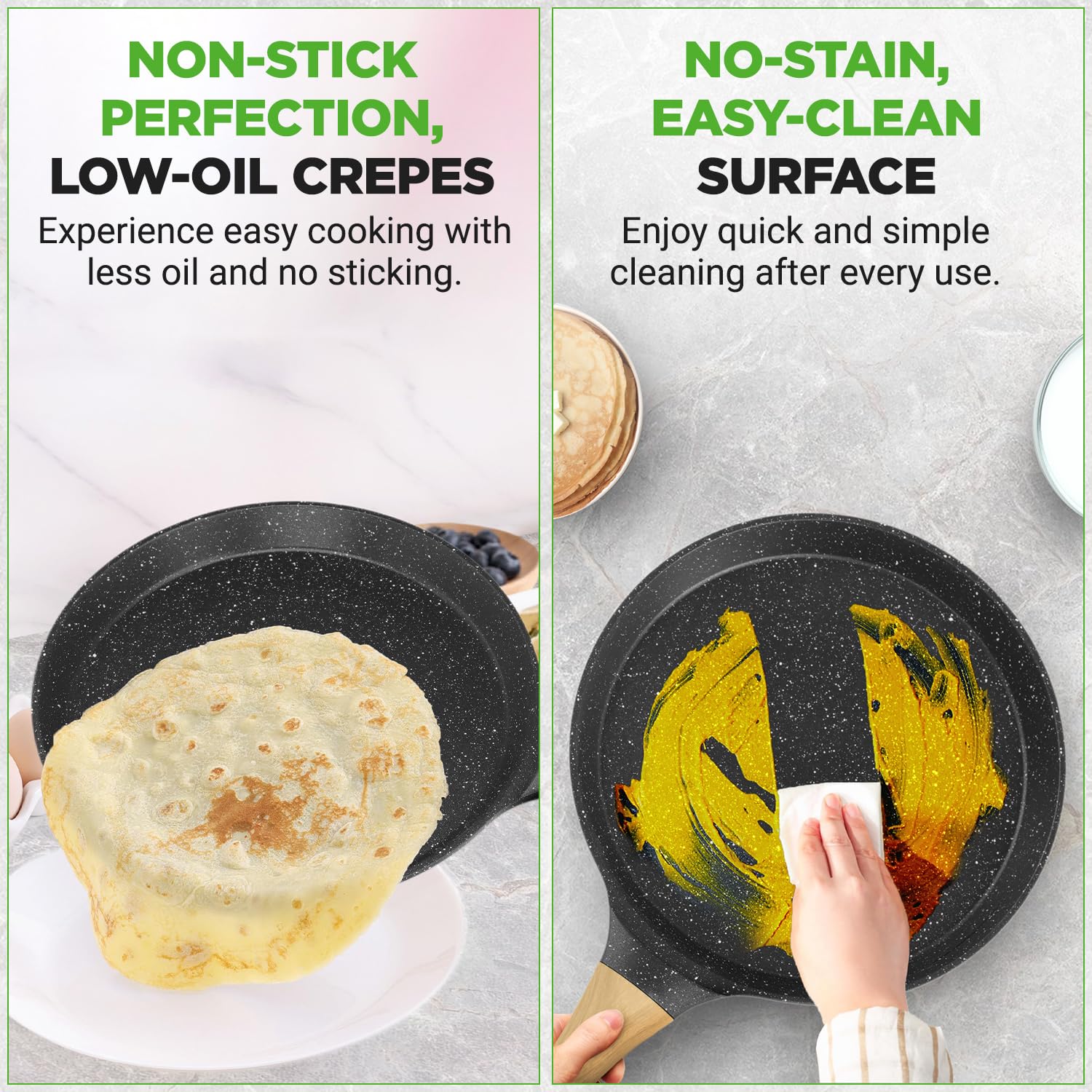 NutriChef répartiteur en bois inclus pour étaler la pâte régulièrement